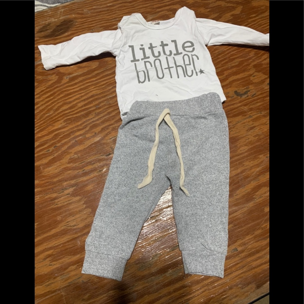 Little brother baby boy outfit